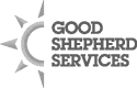 Logo with a stylized sun and the words "Good Shepherd Services" in bold capital letters.